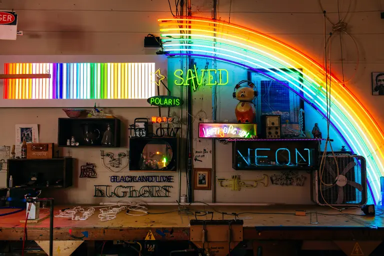 Where I Work: Go inside Lite Brite Neon’s colorfully gritty Gowanus workshop and showroom