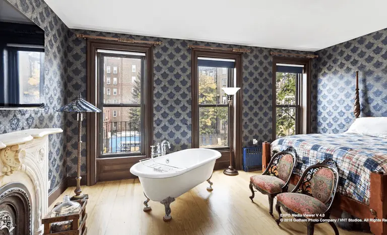 This $3M Clinton Hill townhouse gives you another chance to weigh in on the tub-in-the-bedroom trend