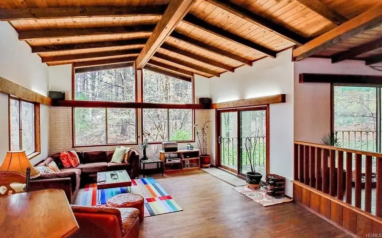 Harmonize with nature in this $488K mid-century modern home in the Ramapo foothills