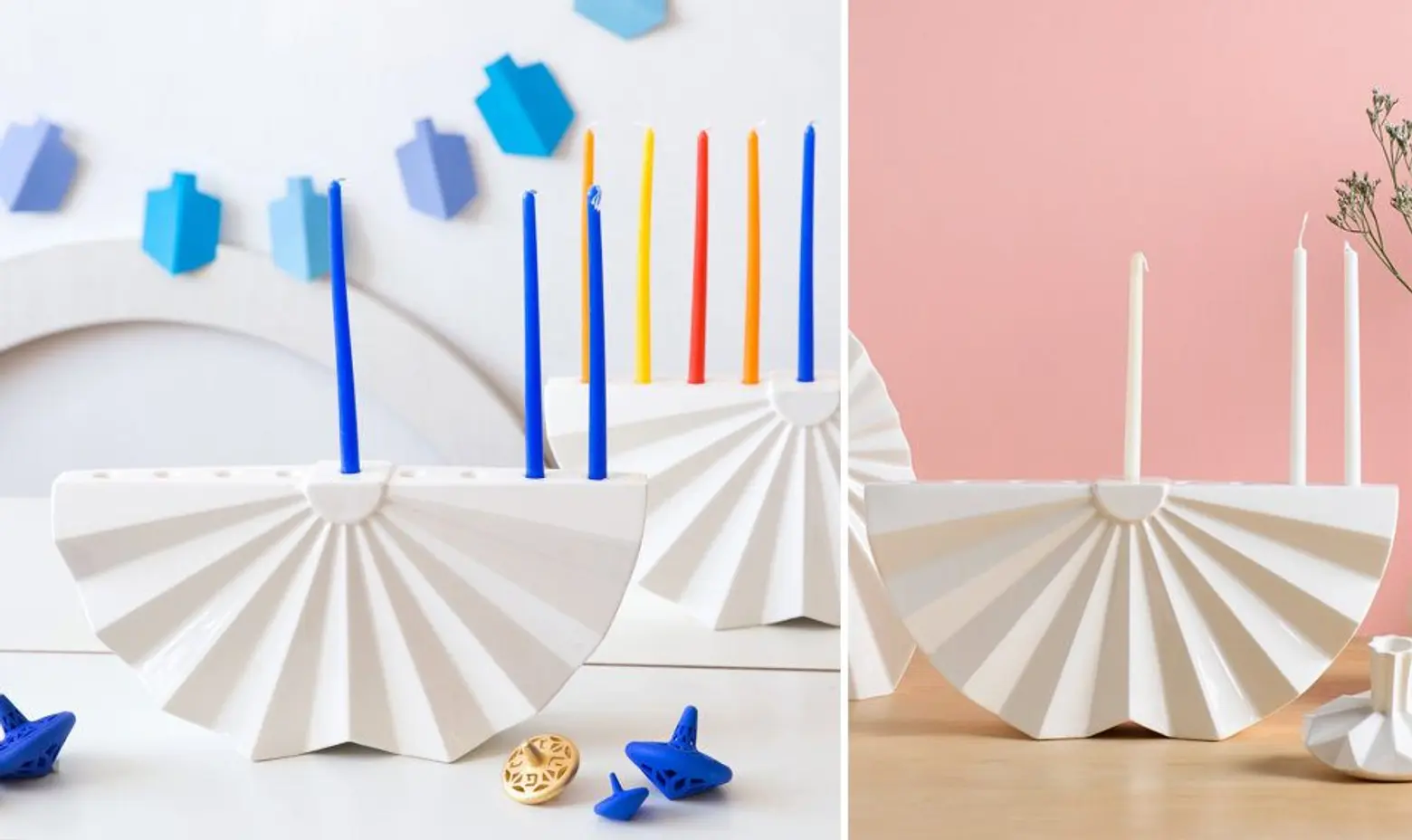 modern menorah design, origami menorah, Studio Armadillo