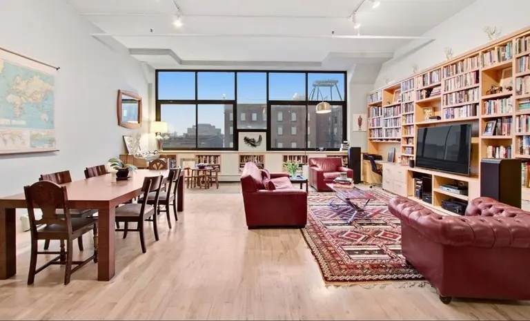 12-foot ceilings and a wall of windows at this $1.049M Prospect Heights apartment