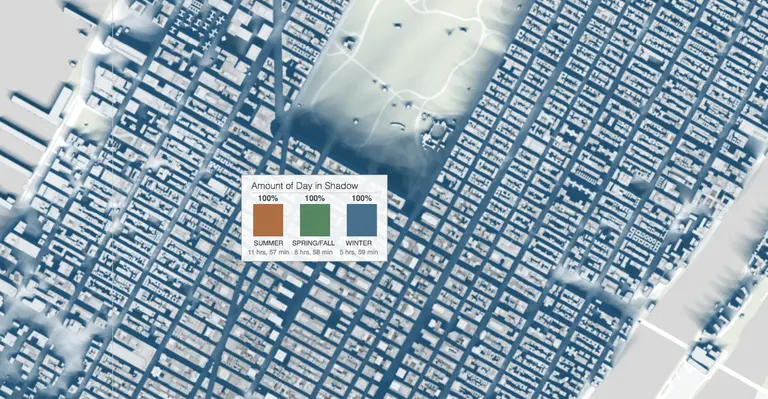Interactive map reveals the shadows cast by every New York City building