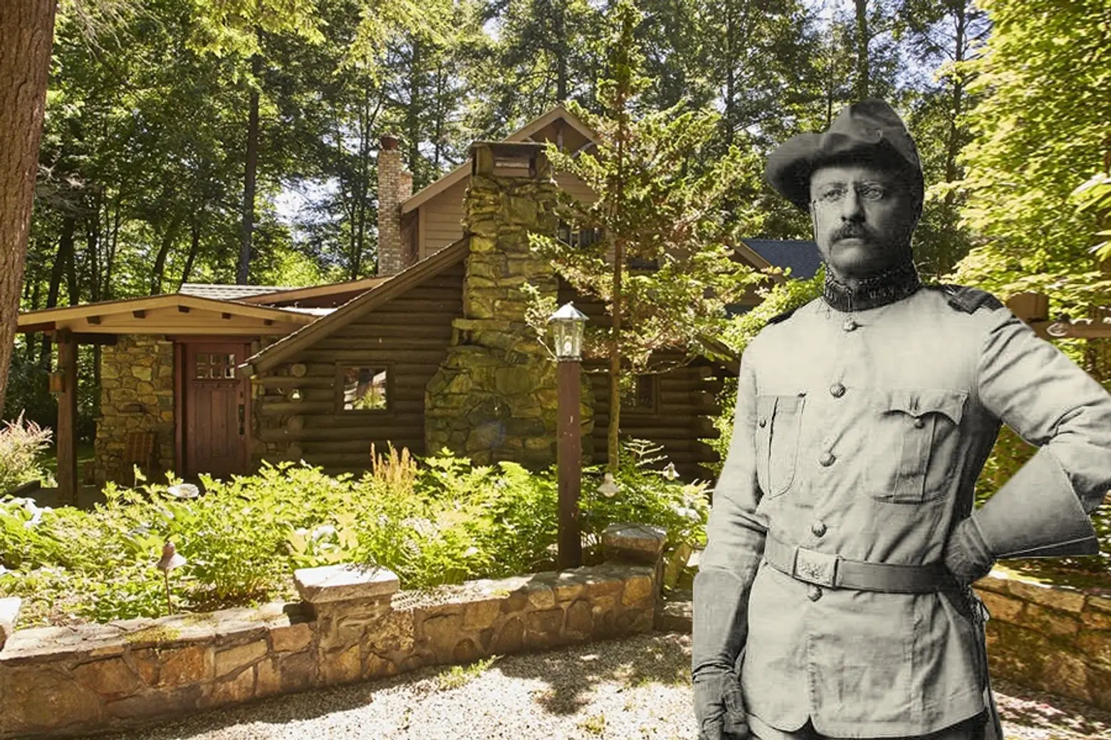 Live like Theodore Roosevelt in an updated log cabin upstate for $1.15M