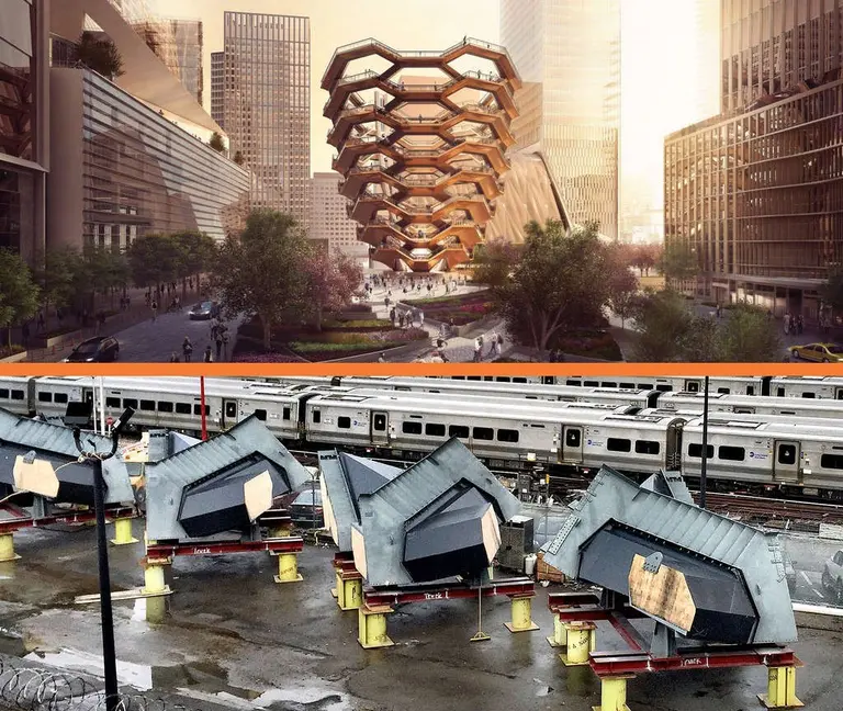 Pieces of Thomas Heatherwick’s massive, climbable ‘Vessel’ arrive at Hudson Yards site