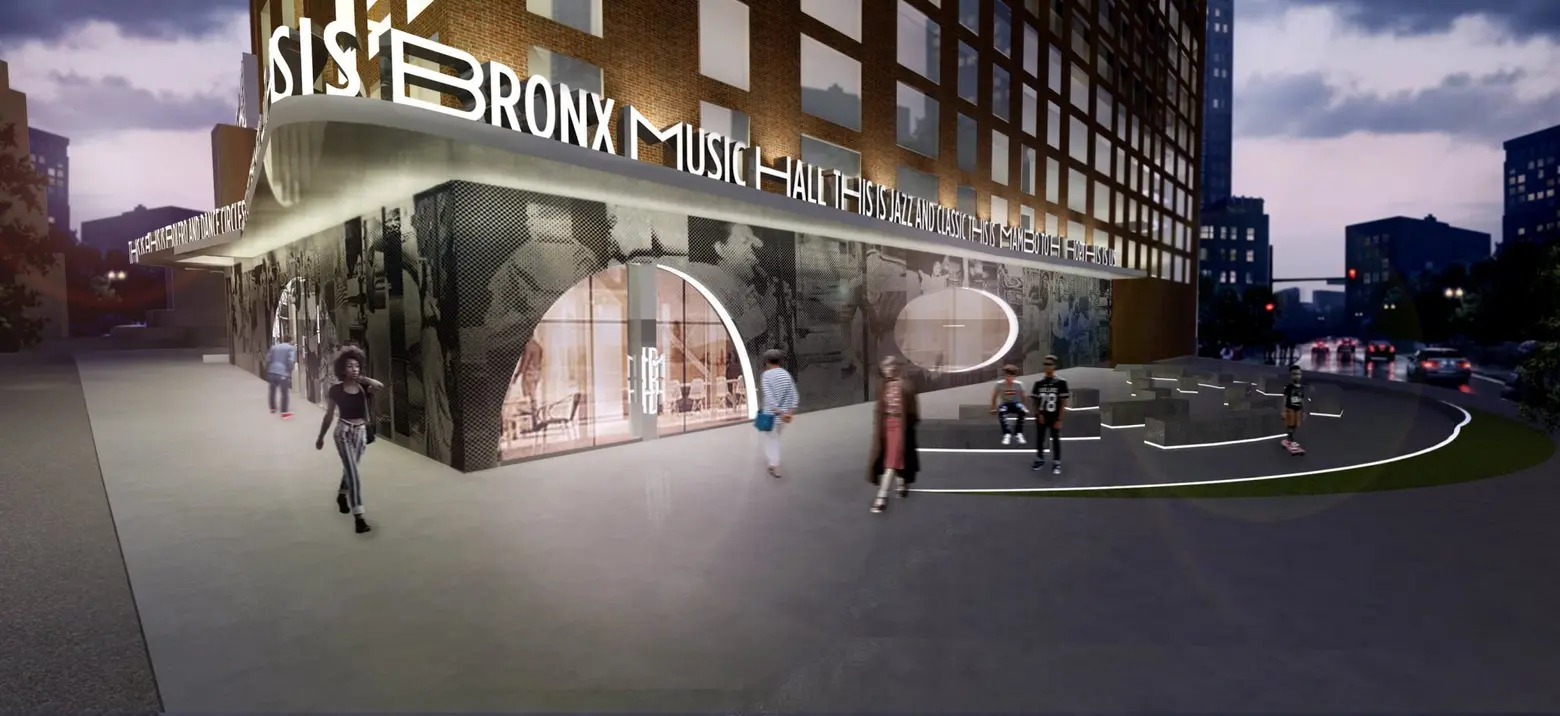 Bronx Commons, WHEDco, WXY Architecture, Danois Architects, Bronx Music Hall, South Bronx affordable housing, BFC Partners