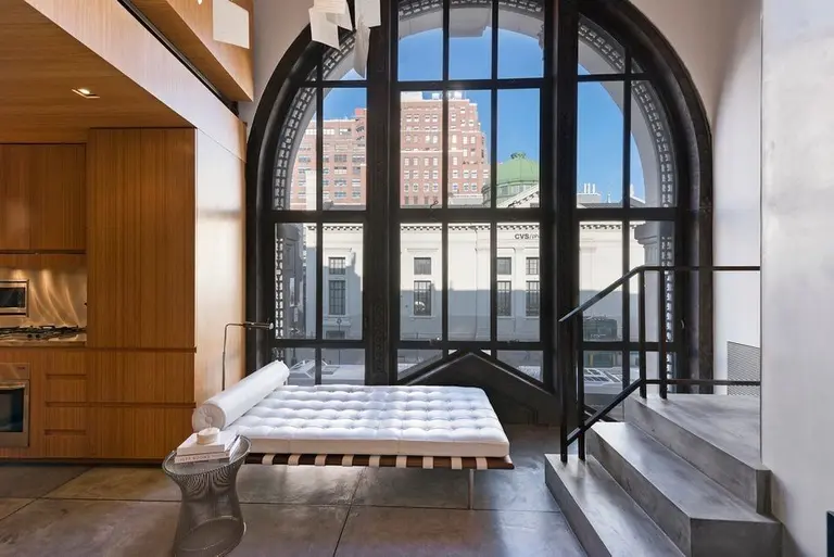 In the historic West Village Bank Building, a $3.45M condo boasts a 17-foot window