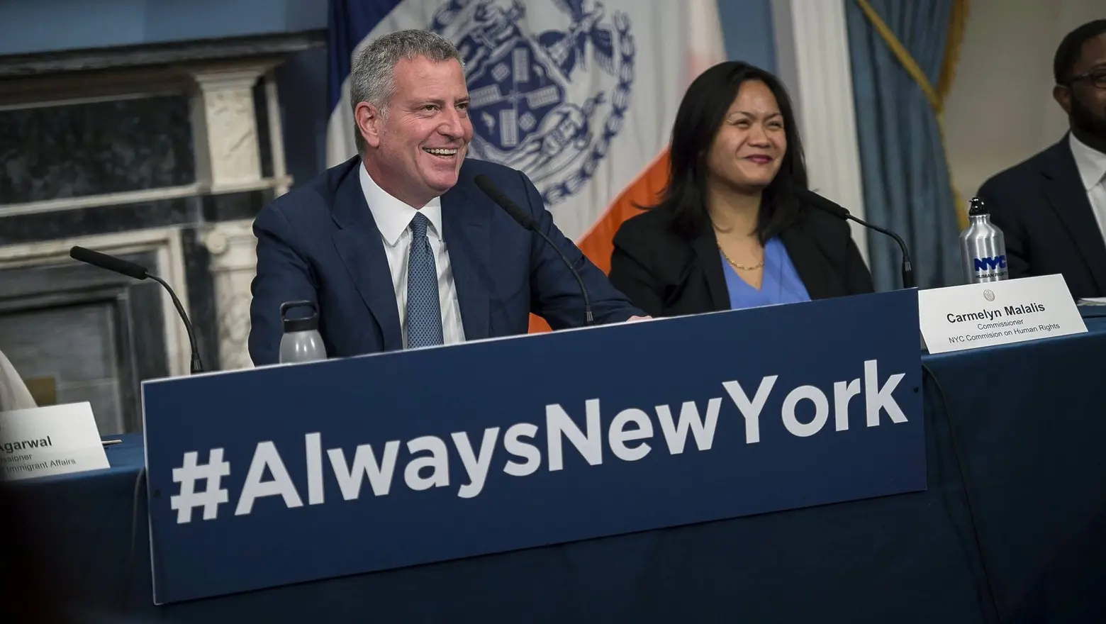 De Blasio defends sanctuary city status, saying withheld funds would be millions, not billions