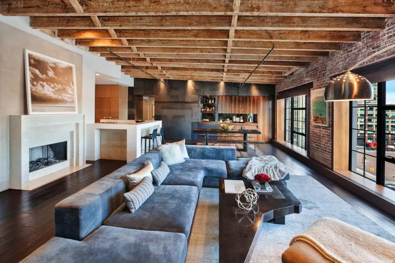 Rich wood details abound at this $5.75M sixth floor loft in Tribeca