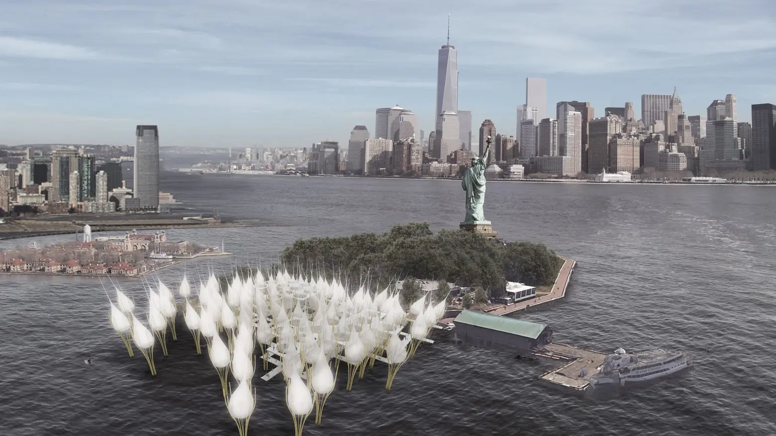Design proposal for the Statue of Liberty Museum ‘points’ to social injustice in real time