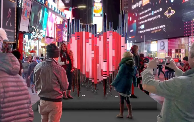 Times Square’s new heart sculpture is a Valentine to immigrants
