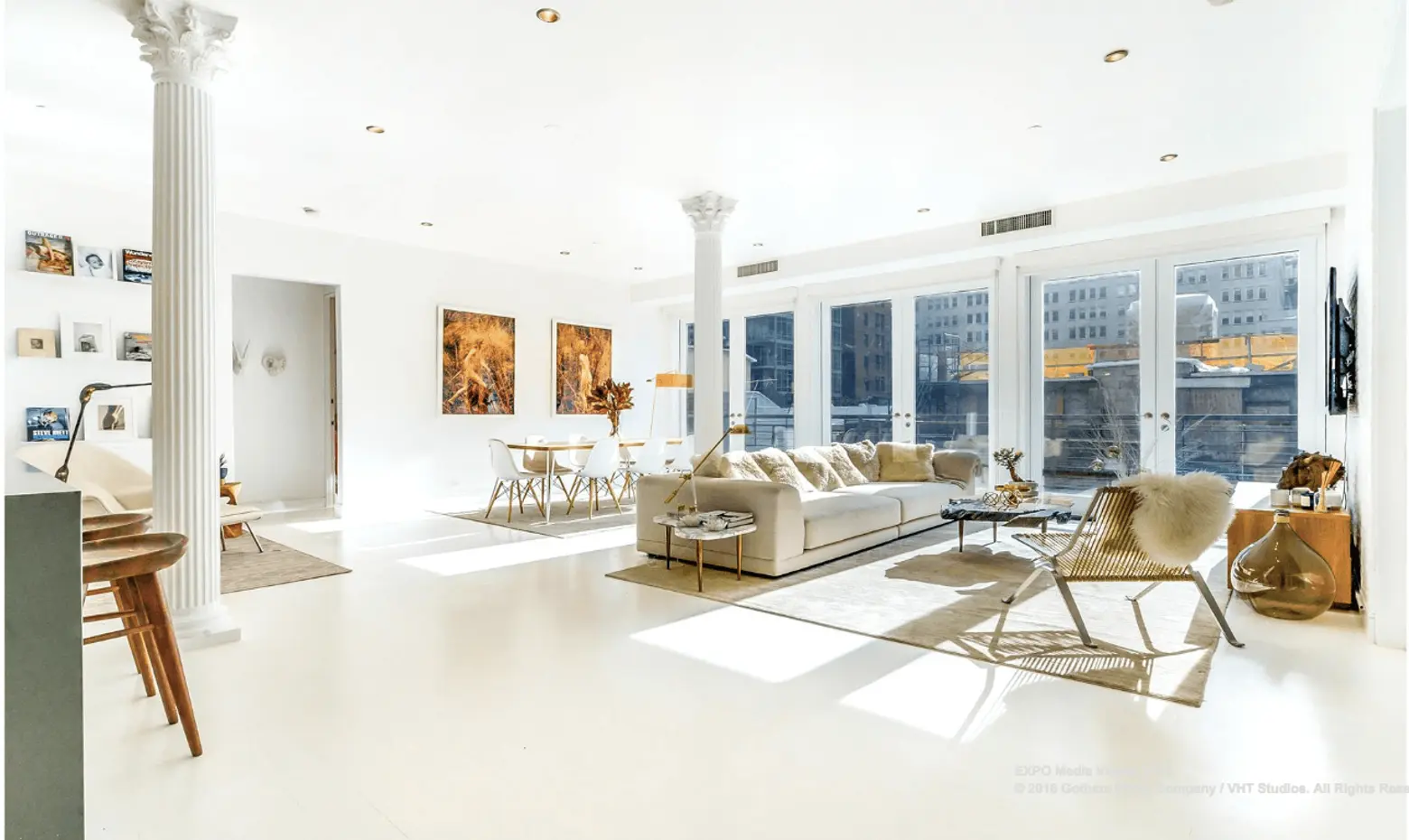 Half of Tribeca dream penthouse pair, whitewashed but still dreamy, hits the market for $4.9M