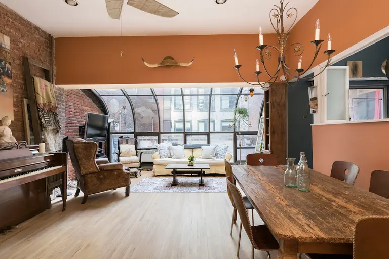 $5K/month shabby-chic Flatiron District co-op has a solarium and private terrace