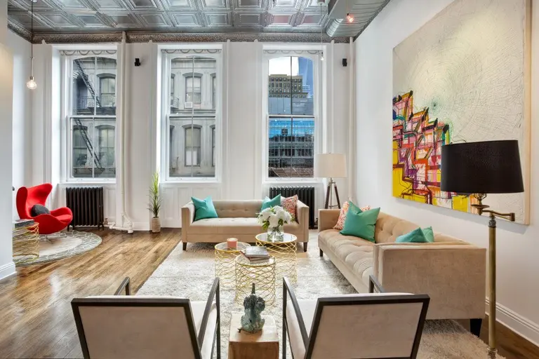 Impressive views of 1 WTC from this $3.6M Tribeca loft apartment