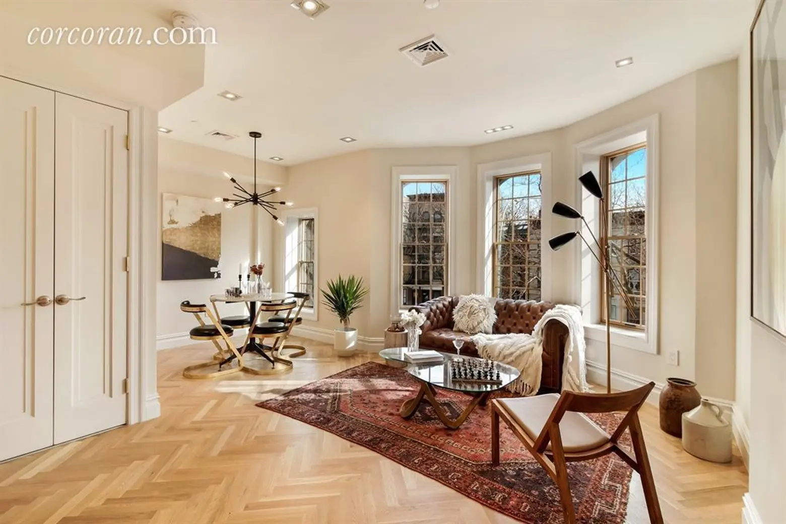 Glamorous modern condo inside a historic Bed-Stuy townhouse asks $855K