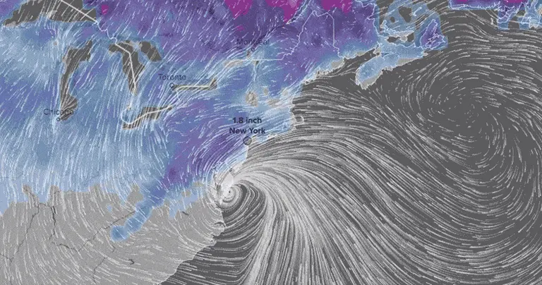 Watch the nor’easter unfold with this animated map, complete with webcams