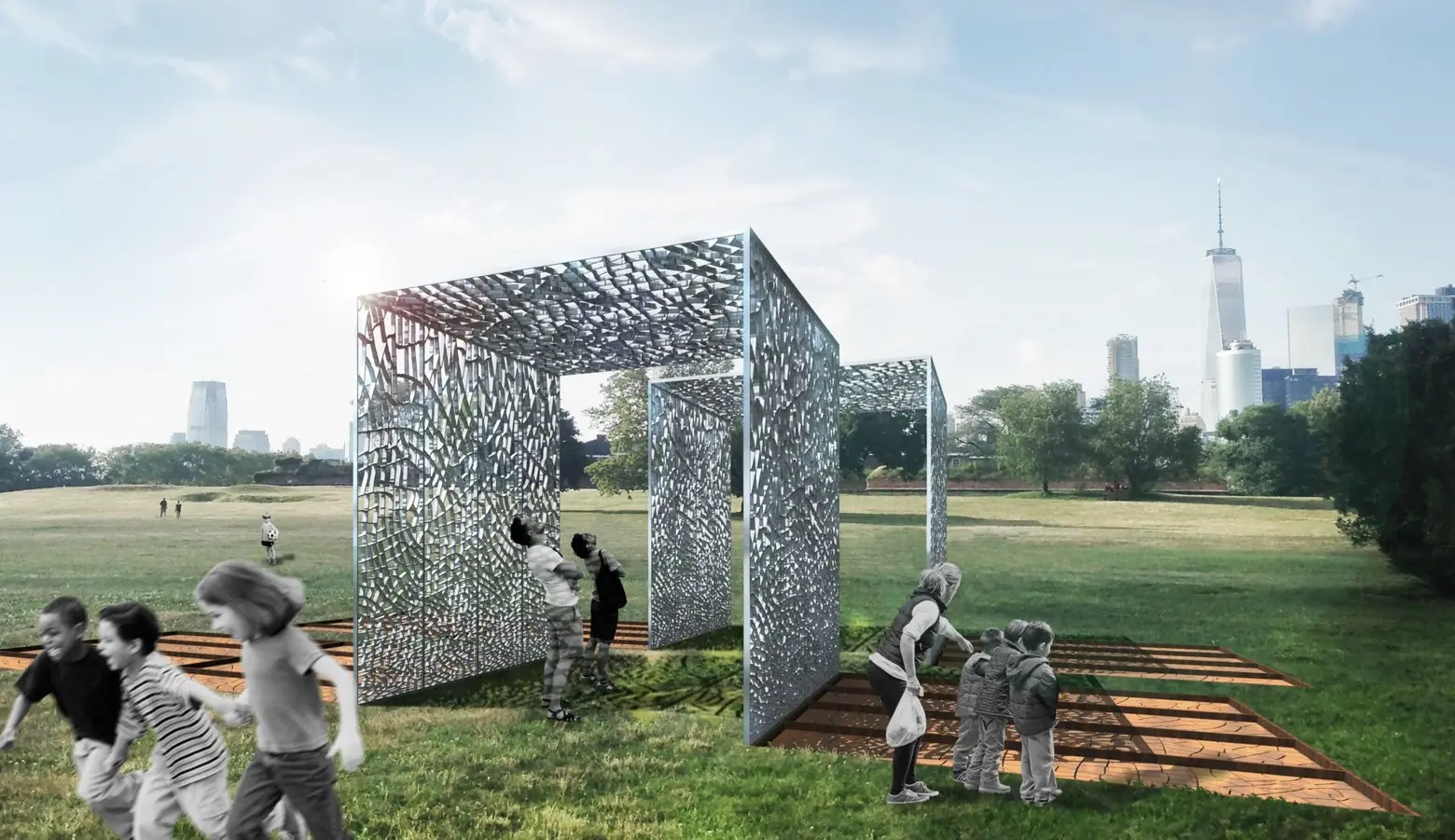 A pavilion created from 300,000 recycled cans is coming to Governors Island this summer