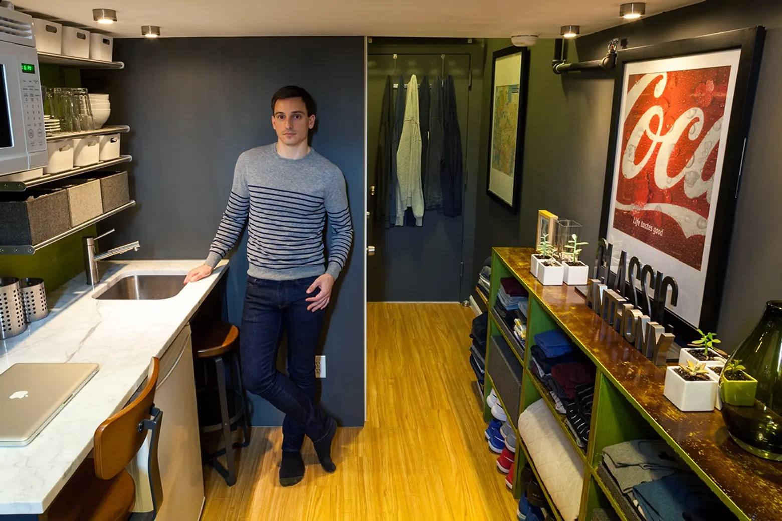 Anthony Triolo apartment, NYC tiny apartment, Upper West Side tiny apartment, 150-square-foot apartment