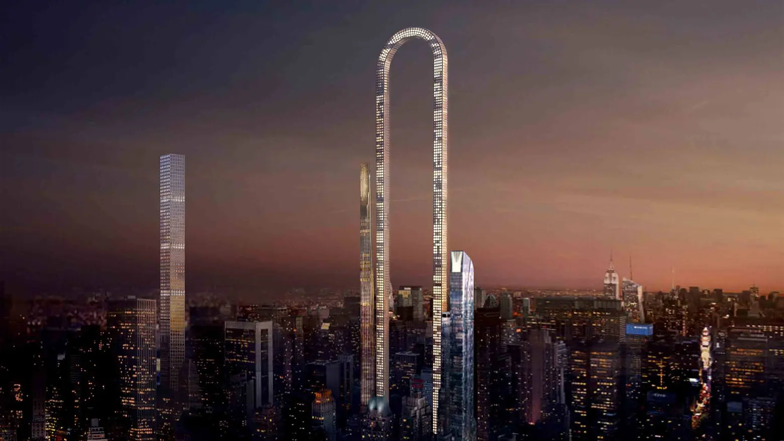 Oiio’s ‘Big Bend’ proposal for Billionaires’ Row would be the world’s longest building