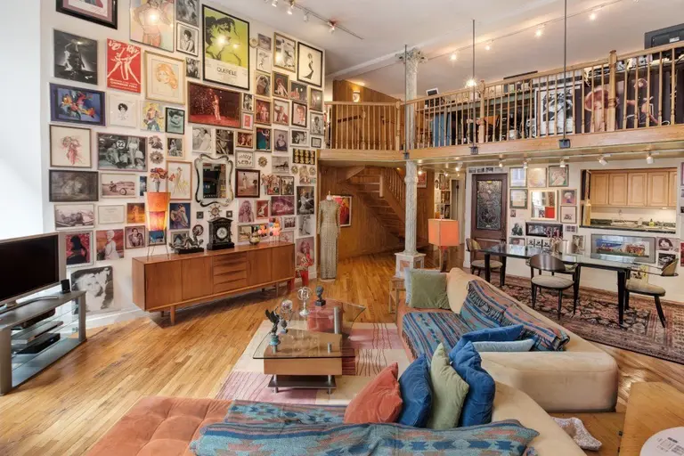 Huge walls show off insane movie memorabilia collection at this $2.2M Chelsea loft