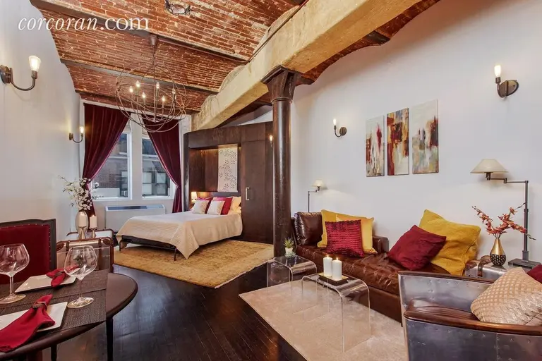 For $675K this tiny West Village studio is big on rustic loft style