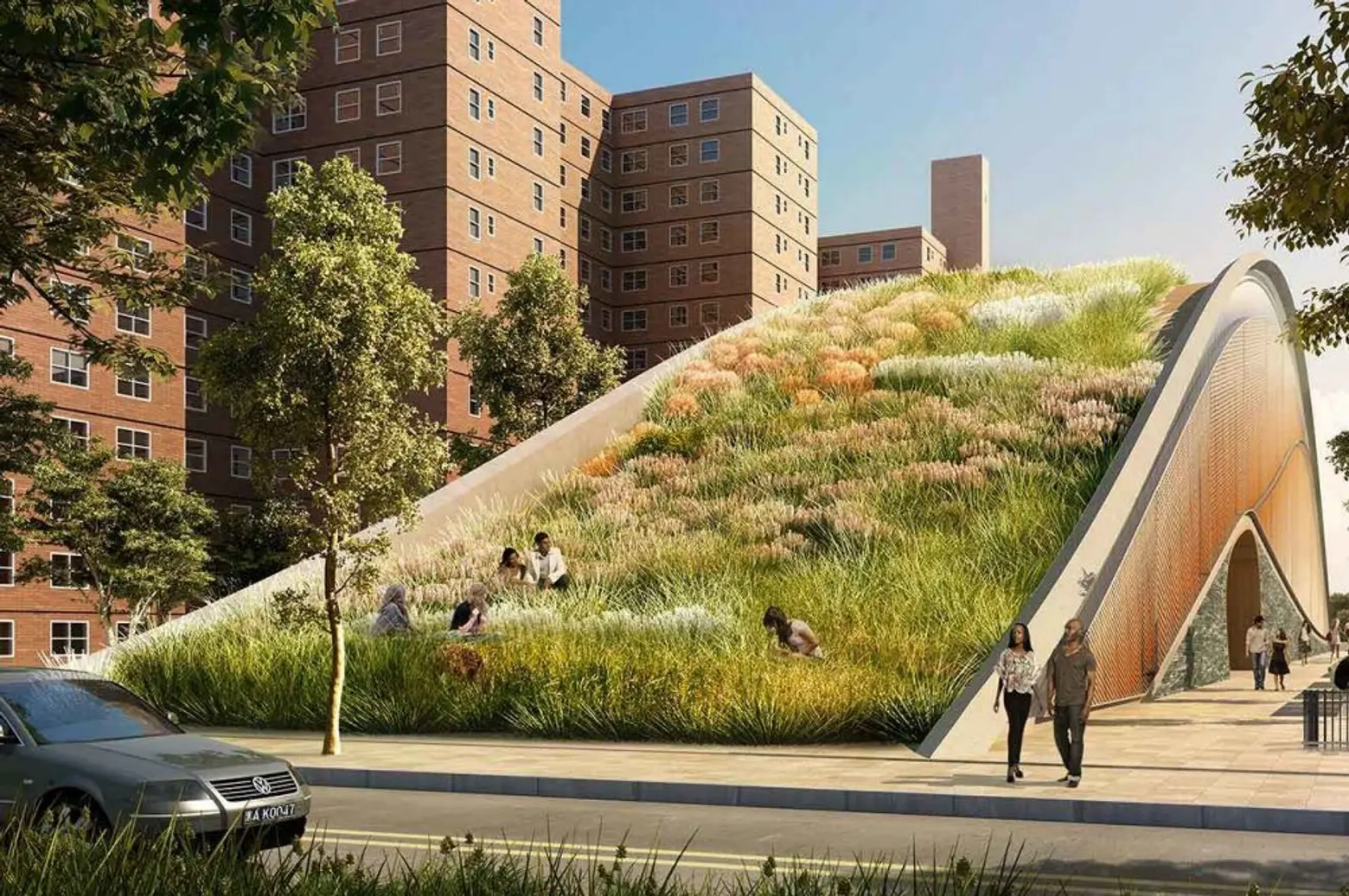 New renderings revealed for NYCHA’s raised earth Red Hook Houses by KPF