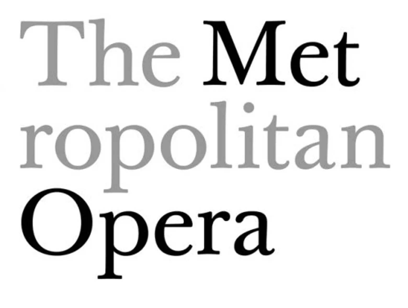 Scher's work for the MET Opera's logo
