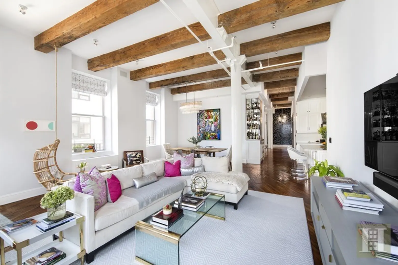 An upscale renovation transformed this $3.75M Williamsburg loft with a dramatic wall of glass