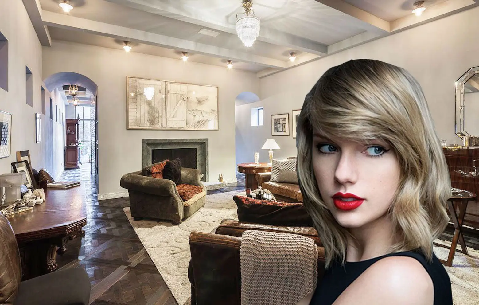 Village carriage house rented by Taylor Swift with a pool, garage and elevator asks $24.5M
