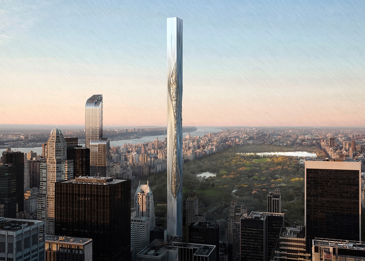 Skyscraper proposal drapes Billionaires Row tower with flexible