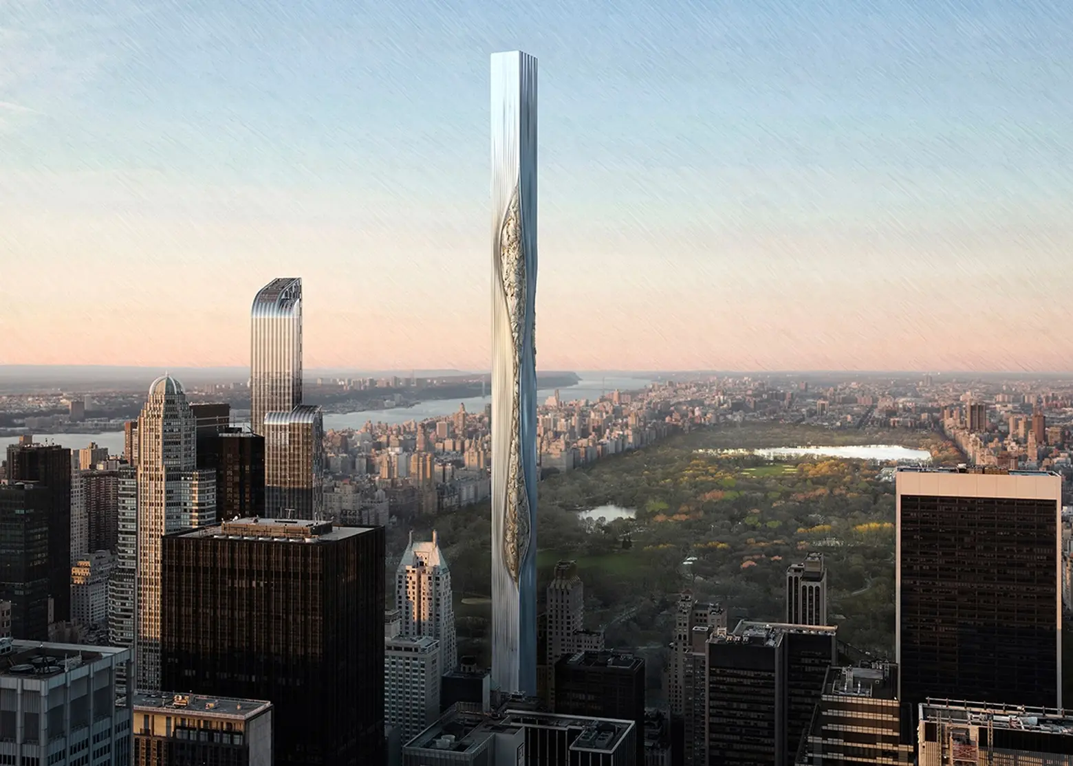 Skyscraper proposal drapes Billionaires’ Row tower with flexible materials