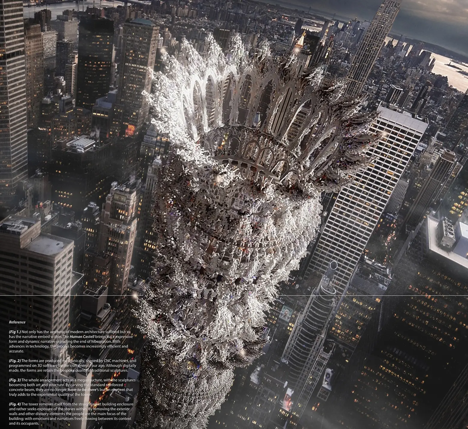 ‘Human Castell’ tower proposal turns the traditional skyscraper inside out