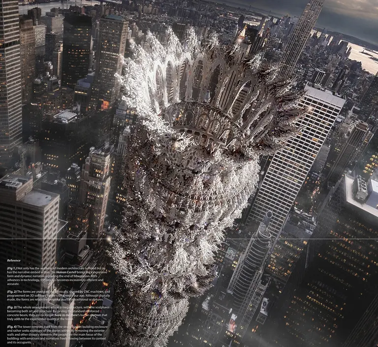 ‘Human Castell’ tower proposal turns the traditional skyscraper inside out