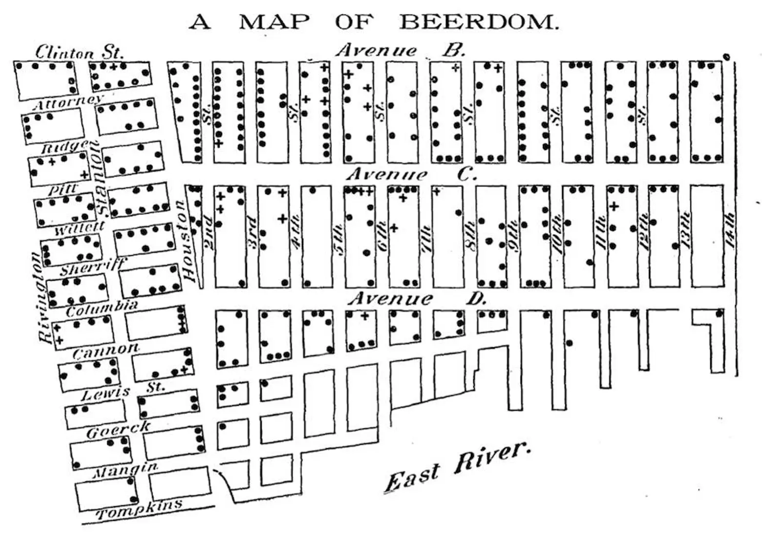 ‘Beerdom’ map shows 19th century Lower East Siders drank more
