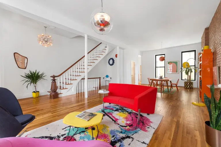 Williamsburg townhouse with a colorful Scandi-funk interior asks $3.75M