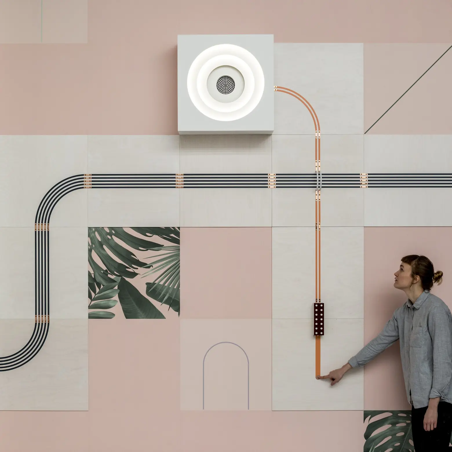 Flavor Paper and UM Project’s ‘Conduct’ wallpaper doubles as a power source