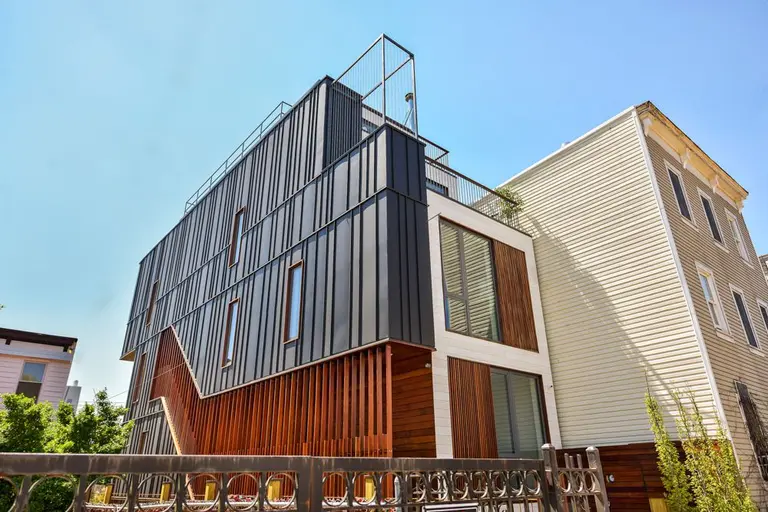 $3M SHoP Architects-designed Red Hook townhouse is clad in zinc, concrete, and a hardwood screen