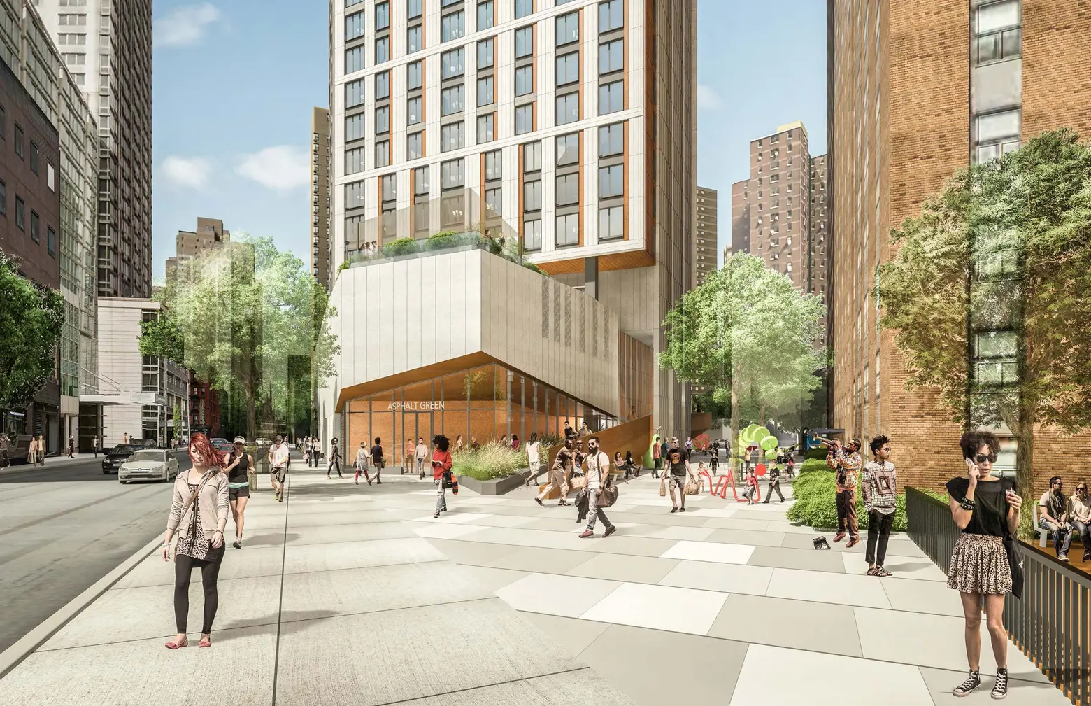 Renderings revealed for controversial mixed-income tower on top of UES playground