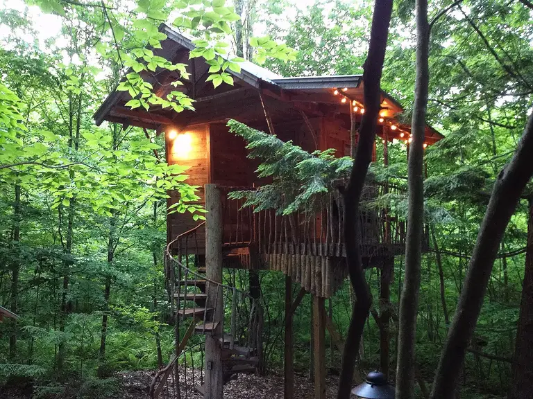 Stay in an Adirondack tree house retreat this summer