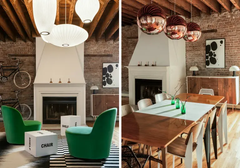 The New Design Project filled this rustic Jersey City loft with colorful, geometric accessories