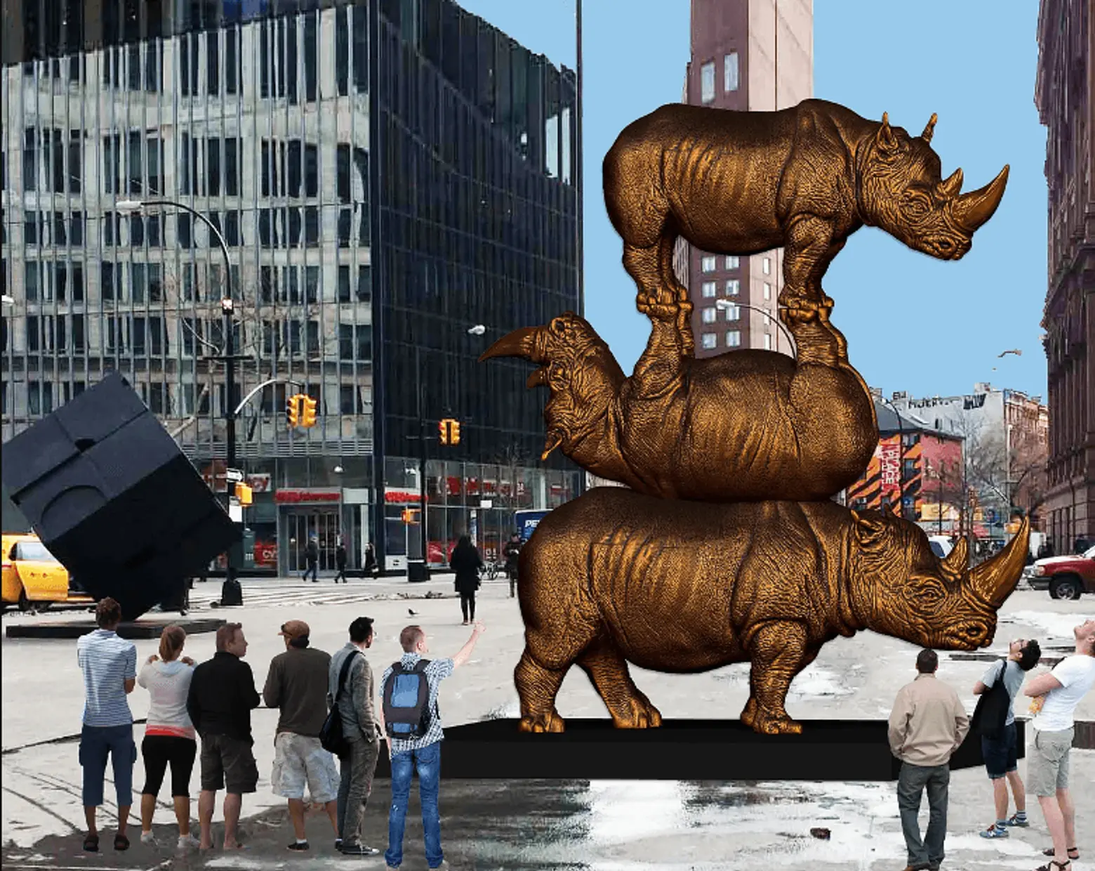 Help bring the world’s largest rhino sculpture to Astor Place