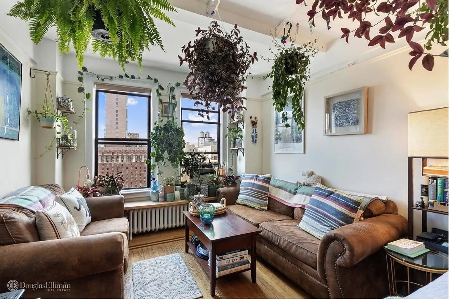 Lots of greenery at this sun-filled studio, asking $389K in the Upper West Side