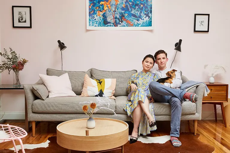 My 1100sqft: Designers Laura Yeh and Zach Jenkins turn a blank Bushwick loft into a pastel dreamscape