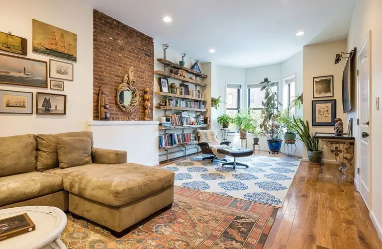 This Stuyvesant Heights brownstone with a perfect Brooklyn back yard asks $4,500/month
