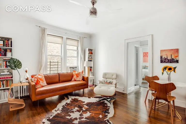 $589K co-op is nestled on the charming single block of Fiske Place in Park Slope