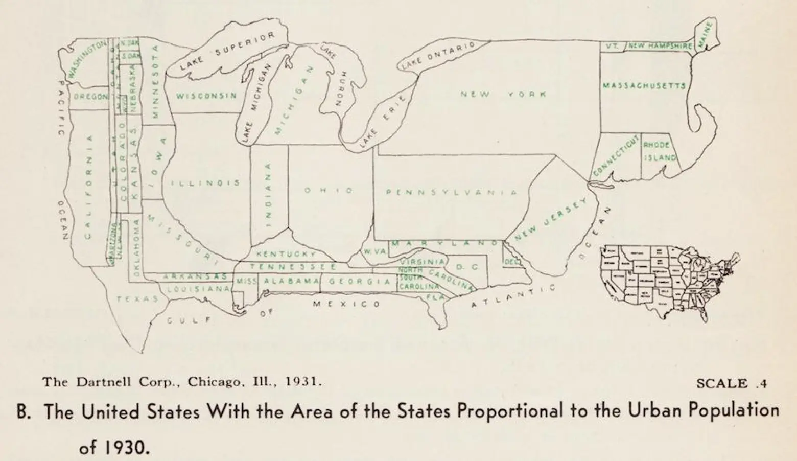 1930s map, new york history, american population