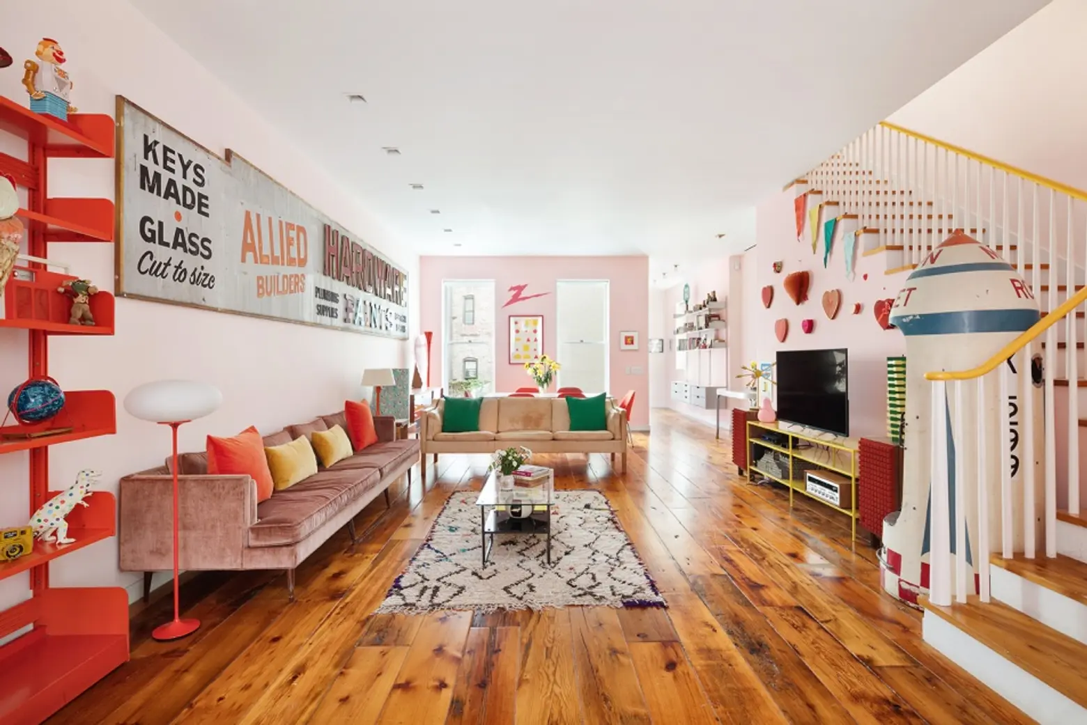 Colorful Pop art-filled East Village townhouse designed by Annabelle Selldorf asks $7.5M