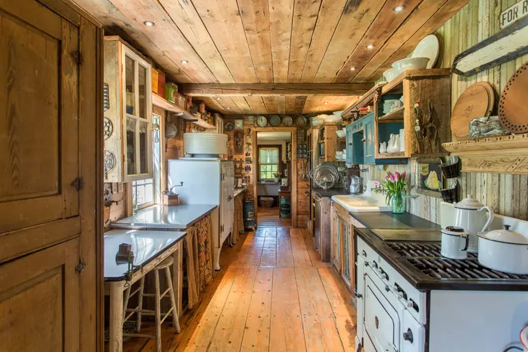 18th-century farmhouse filled with wood and antiques asks just $379K upstate