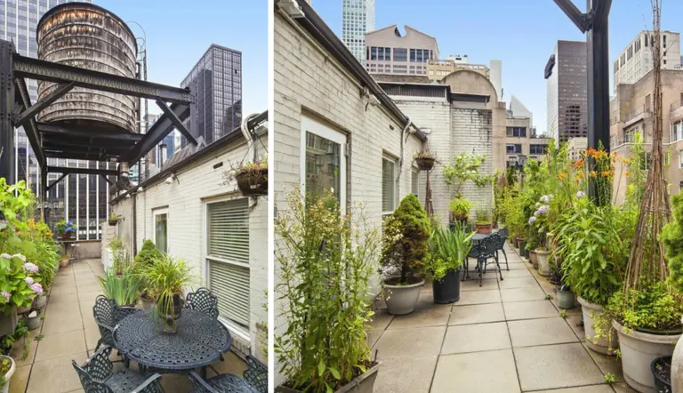 Pre-war penthouse with a water tower atop its terrace asks $2.5M in Midtown West