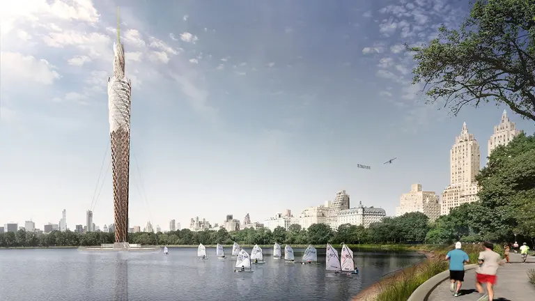 712-foot observation tower proposed for Central Park would also clean the reservoir
