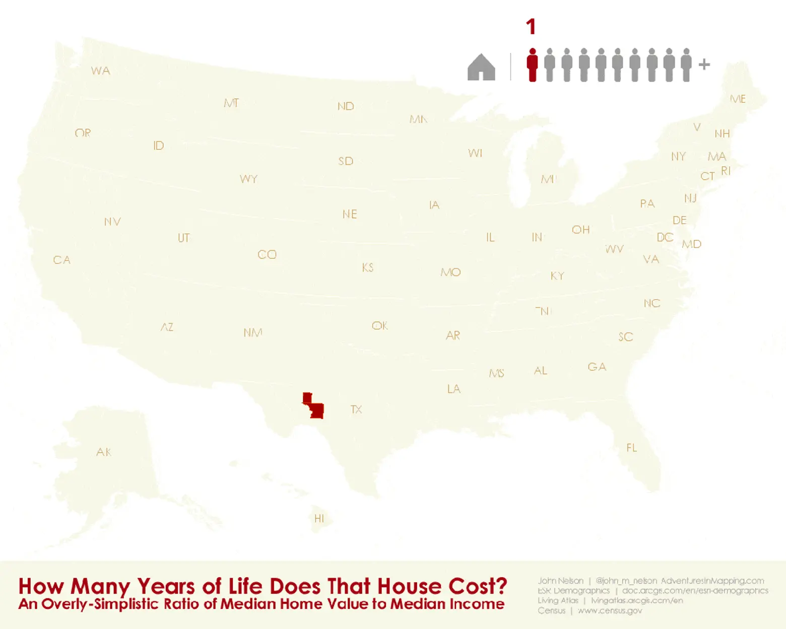 Map shows how many years of life a house costs, and in NYC the numbers aren’t pretty